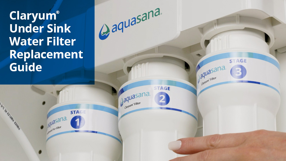 Image of Aquasana Under Sink Water Filter System - Reduces PFAS, Lead, & Chlorine in Drinking Water - Under Counter Claryum Filtration for Kitchen - 3-Stage - Oil-Rubbed Bronze Faucet - AQ-5300.62