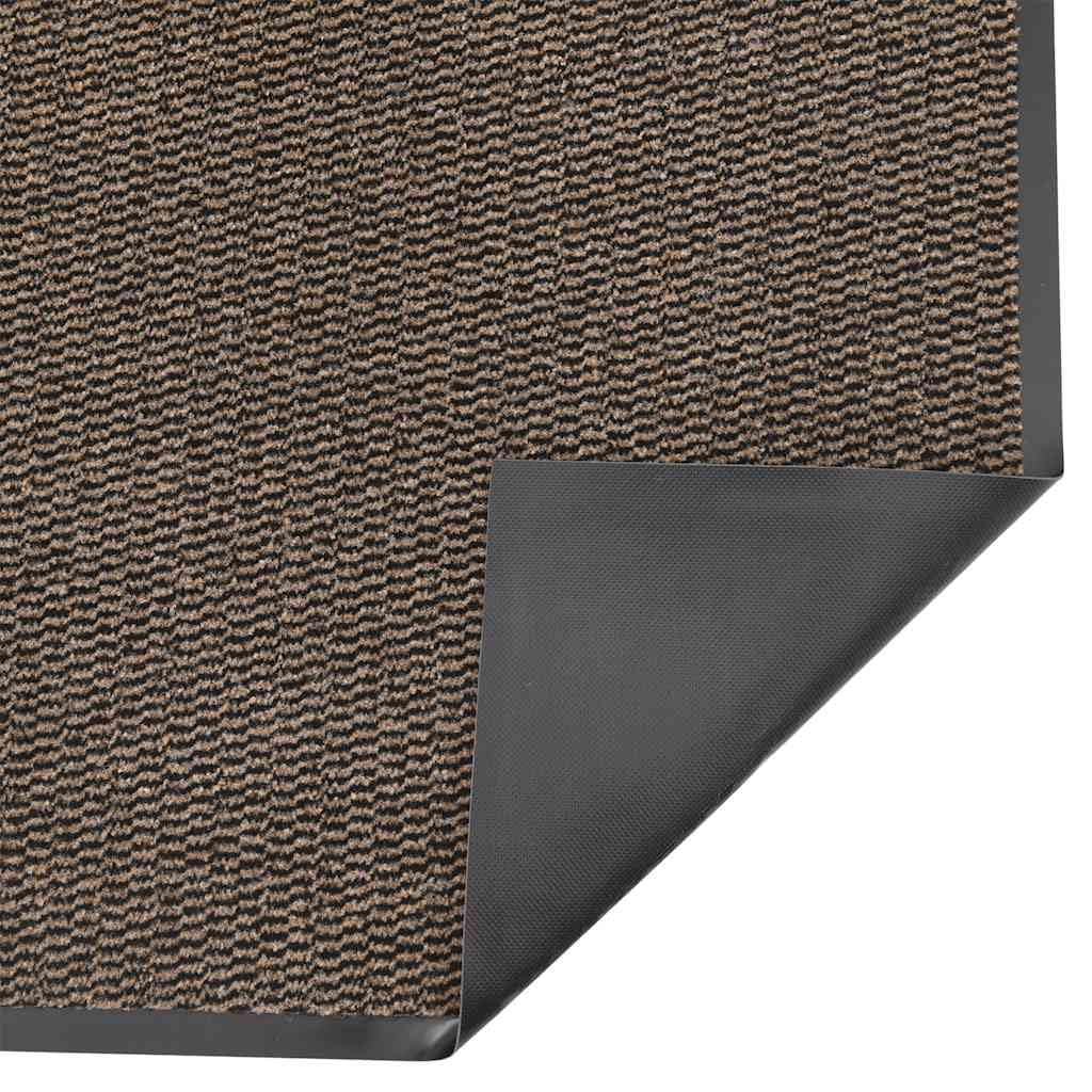 Zerbino marrone 115 x 500 cm, robusto polipropilene con fondo in PVC, tappetino antiscivolo per corridoio, terrazza coperta e ufficio