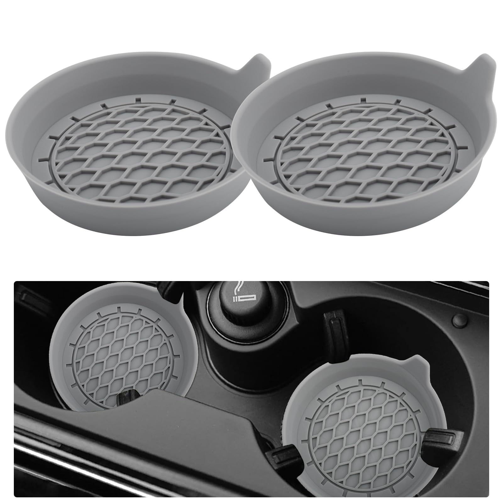 QZMREVKPD Car Coasters, for Hyundai i30 i30N 2017-2024 i30 Fastback 2020-2025 Car Cup Holder Coasters Vehicle Cup Coasters Interior Accessories Drink Coasters Mats Inserts,B