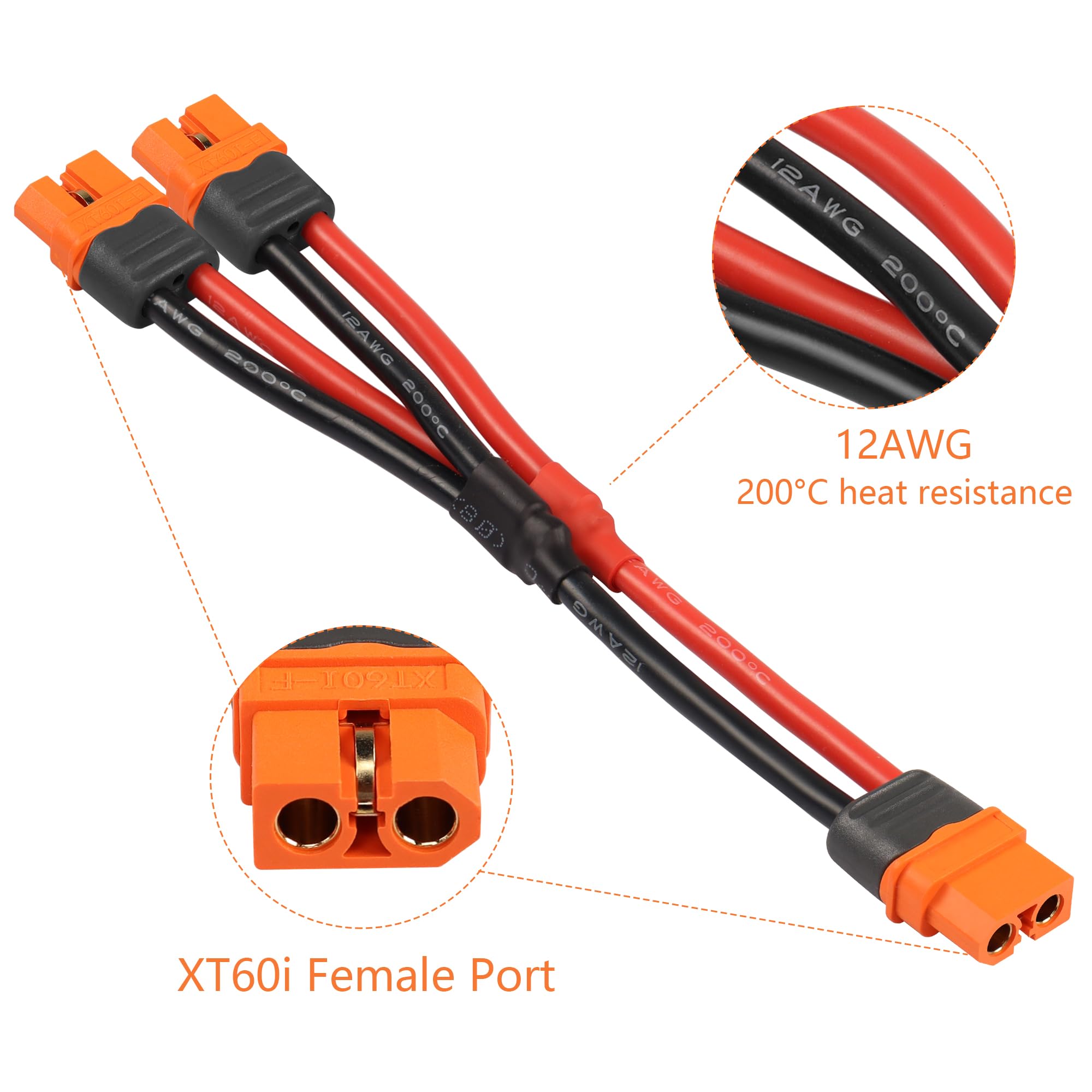 2 uds XT60 conector de batería paralelo Cable macho/hembra doble extensión Y divisor/3 vías 14AWG Cable de silicona para Motor de batería RC - AliExprs 26 2 uds XT60 conector de batería paralelo Cable macho/hembra doble extensión Y divisor/3 vías 14AWG Cable de silicona para Motor de batería RC - AliExprs 26