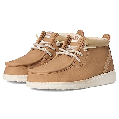 Hey Dude Kids Wally Mid Classic (Little Kid/Big Kid) Boys Shoes Tan