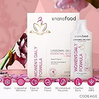 Vista 4 de Codeage Liposomal - Fórmula líquida de vitaminas diarias para mujer, suplemento multivitamínico líquido vegano omega-3, biotina, vitaminas A, B, C