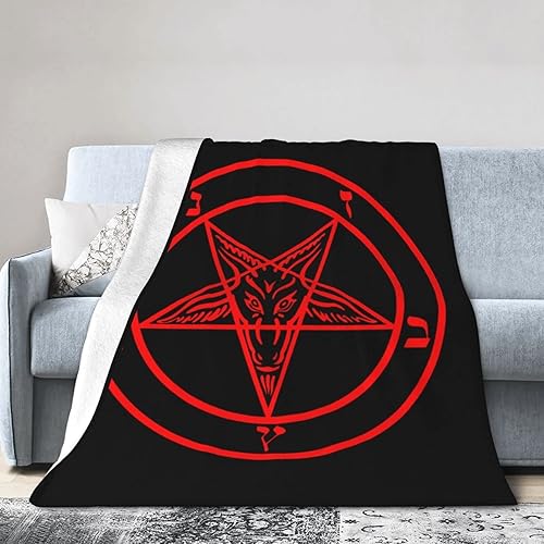 Baphomet Satan Symbol Lightweight Super Soft and All Season Warm,Thermal Blanket, Blanket for Sofas
