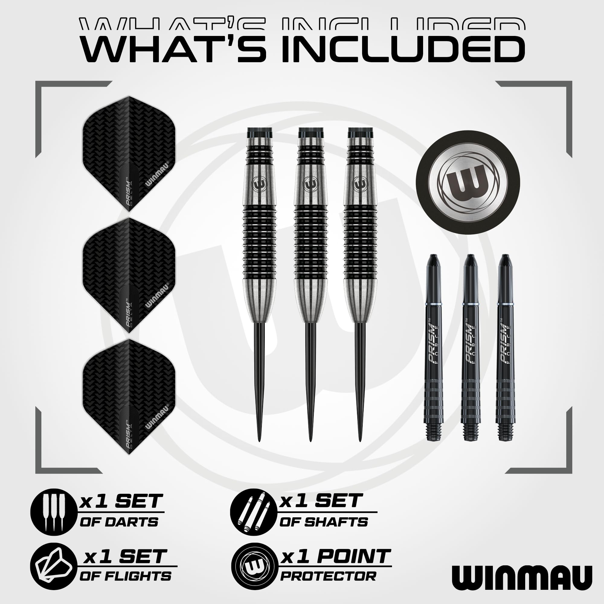 Amazon.co.jp: Winmau Blackout 90% tungsten steel-tip darts - 26