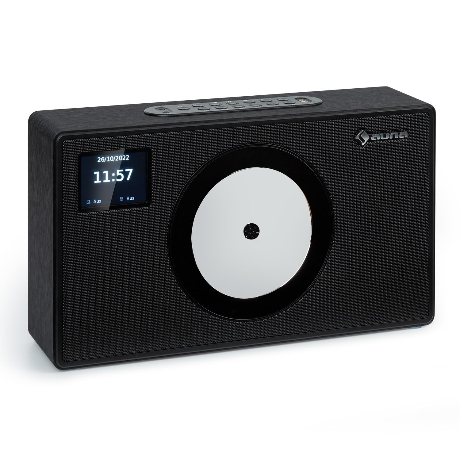 Vertico Radio Stereo Casa DAB/FM/DAB+ Bluetooth 28W Lettore CD Display LCD Radiosveglia Vintage Legno