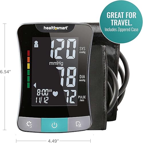 Miniatura 6 de HealthSmart - Brazalete para monitor de presión arterial  kit estándar digital inalámbrico y portátil, medidor de presión arterial, monitores para