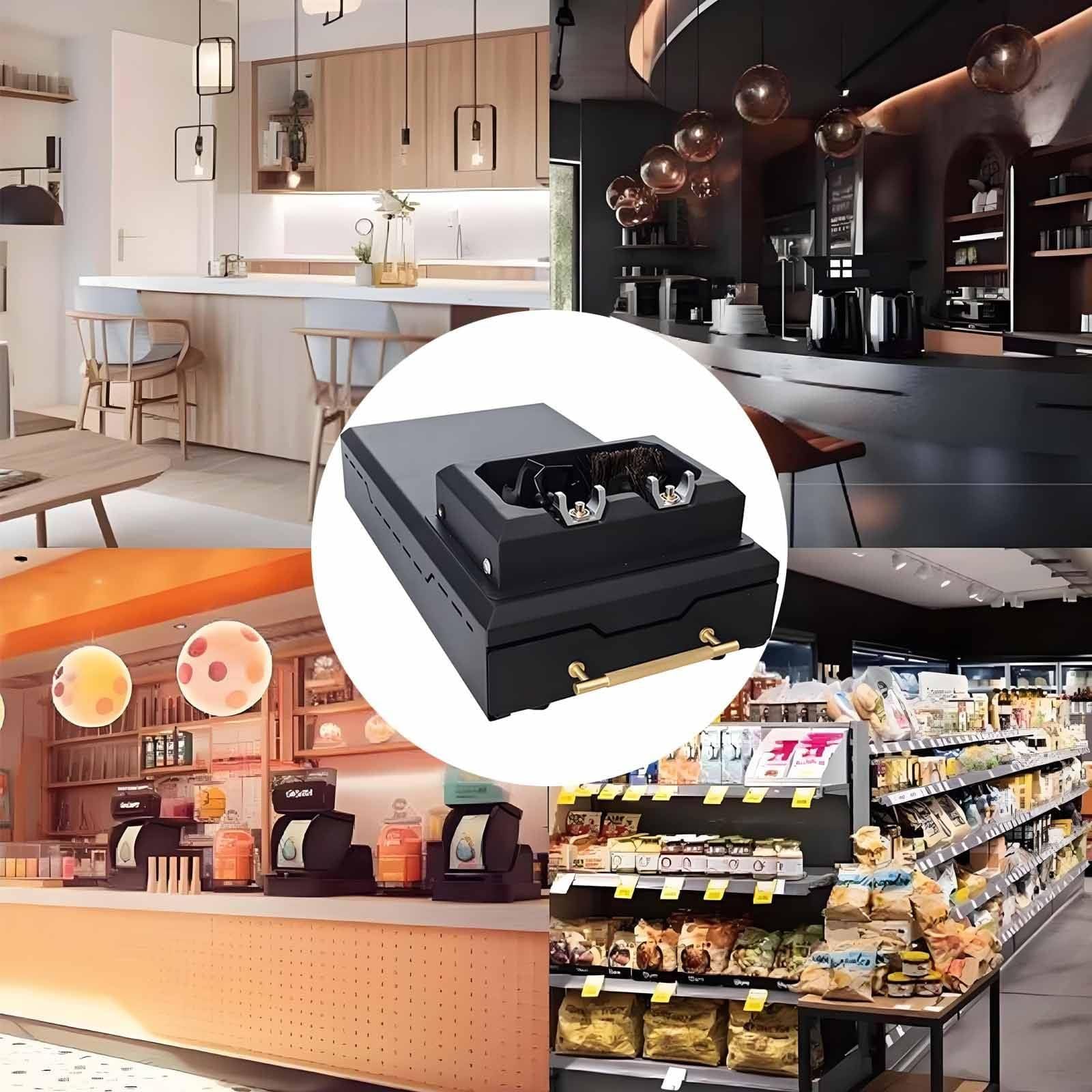 Limpiador De Portafiltros De Café Comercial, Limpiador Automático De Posos De Café, Limpiador Profesional De Portafiltros, 150W, Caja De Escorias De Cajón Gran Capacidad, Extraíble