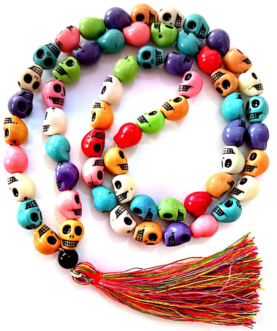 Shreenathji Kapala Narmund Khopdi Japa Mala Multicolour Skull Necklace for Kali & Shiv/Mahakal Tantra Jaap for Mahakali Puja Tantrik mala For Men And Women