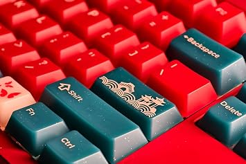 Red Bean Cherry Profile PC Silk Screen Keycap Set for Keyboard BM60 CSTC75 BM65 BM68 Made68 EV63 EZ63 EZ60 VGN75 Wooting 60he (PC Red Bean Keycap Set x1)