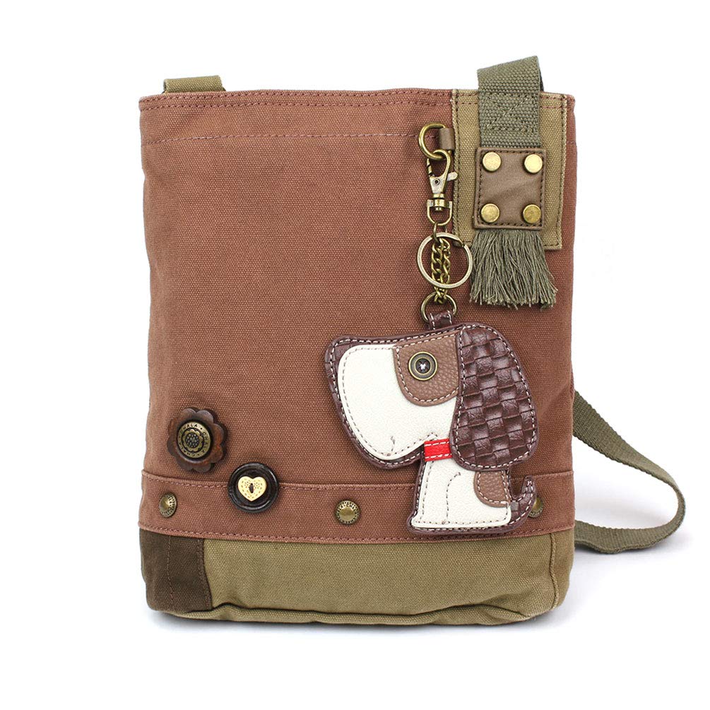 CHALA Patch Cross-Body Women Handbag, Canvas Messenger Bag Olive, Metal Charming Cross - Oliv, Medium — view 85