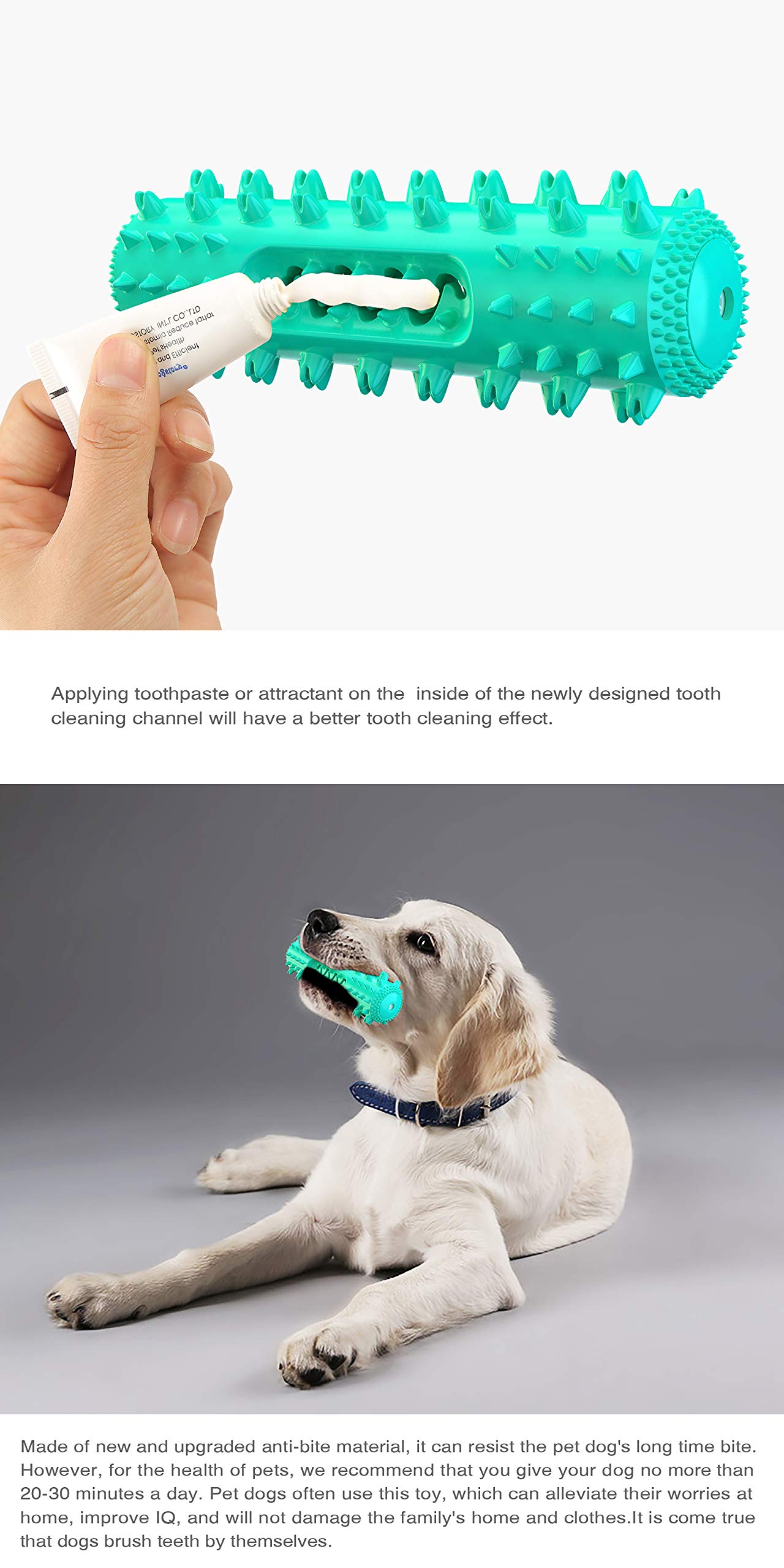 Juguetes masticables para perros para masticadores agresivos, palo de limpieza para el cuidado del cepillo de dientes de perro, juguete masticable para cachorros pequeños y medianos (azul