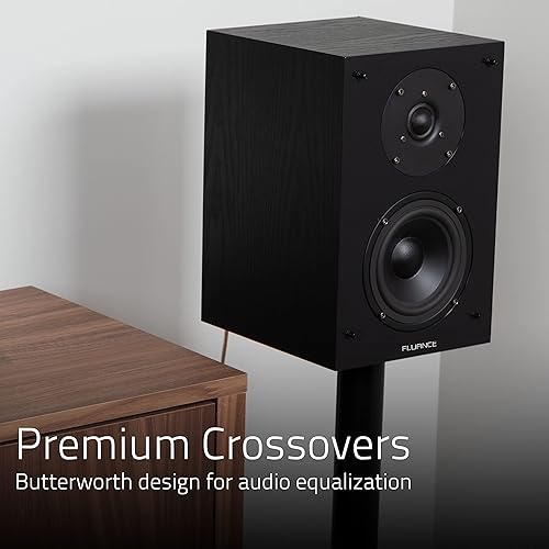 Miniatura 5 de Fluance Elite - Altavoces de sonido envolvente de 2 vías de alta definición para escuchar estéreo de 2 canales o sistema de cine en casa, blancopar