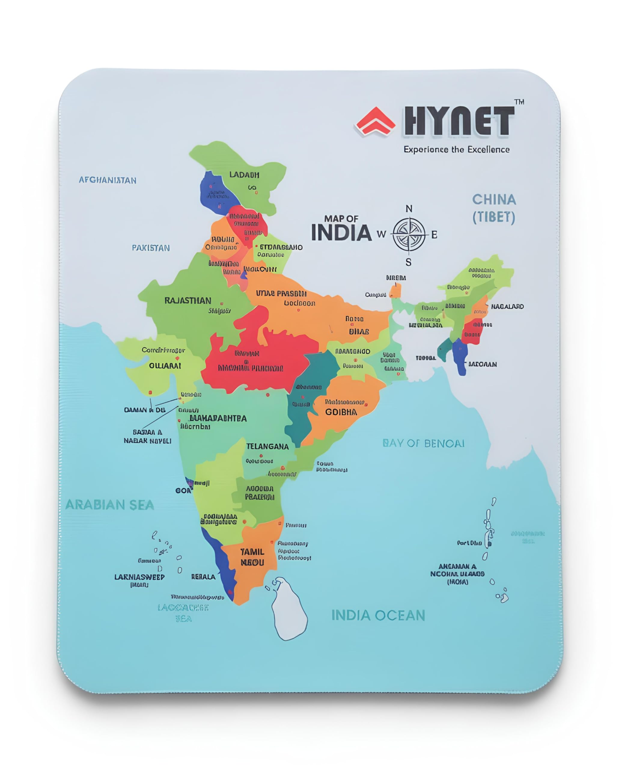 PHS India Map Printed Mouse Pad - 7x9 Inch, 4mm Thickness | Smooth Silk Texture | Non-Slip Rubber Base | Perfect for Office, Study & Gift Use-image-39