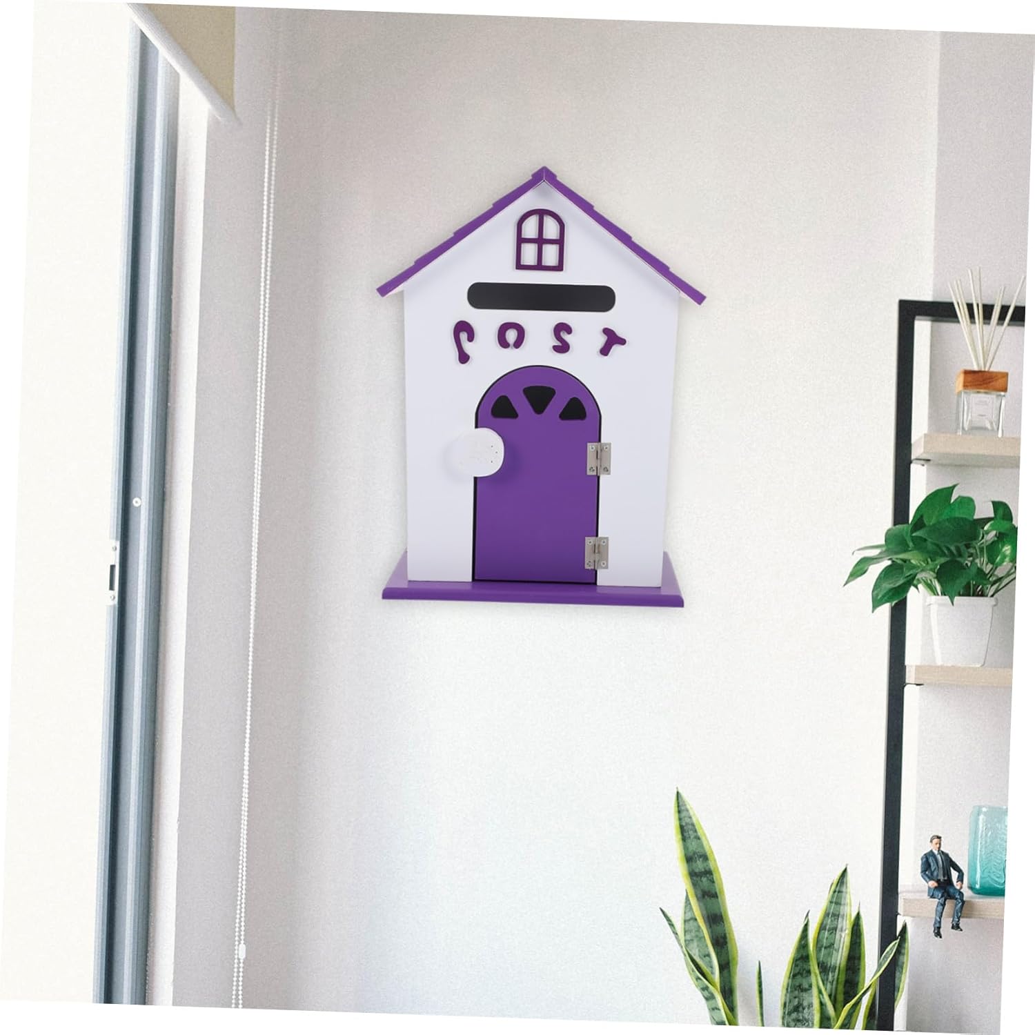 Lovely Wall Mount Mailbox Small Painted Complaint Box for Home School Office Density Board Letter Post Box with Smooth Finish and Decorative Design