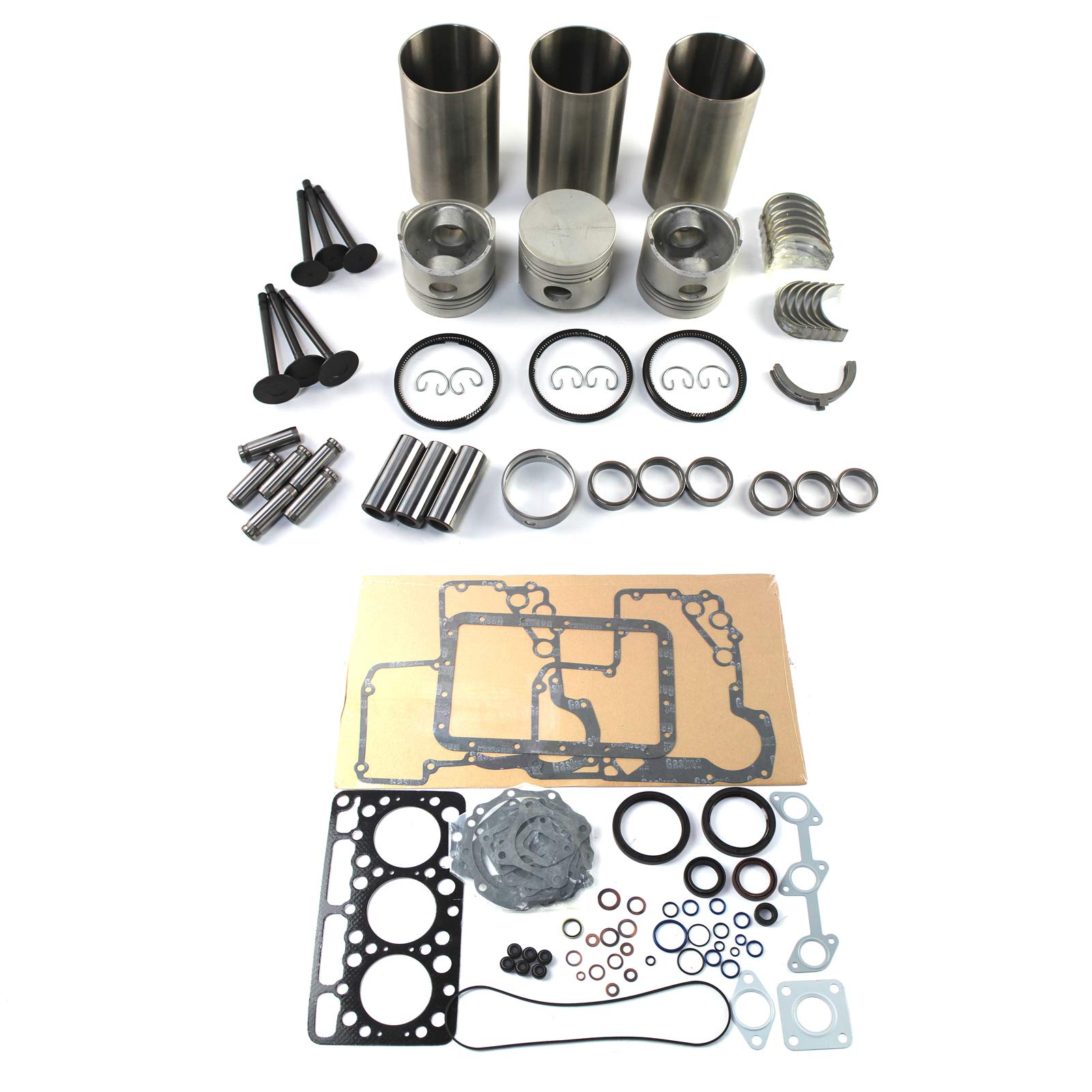 D750 D750-B Kit di ricostruzione motore - SINOCMP Escavatore Parti per trattore Kubota B5200D B5200E B7100 B7100HST-II-DT, 3 mesi di garanzia