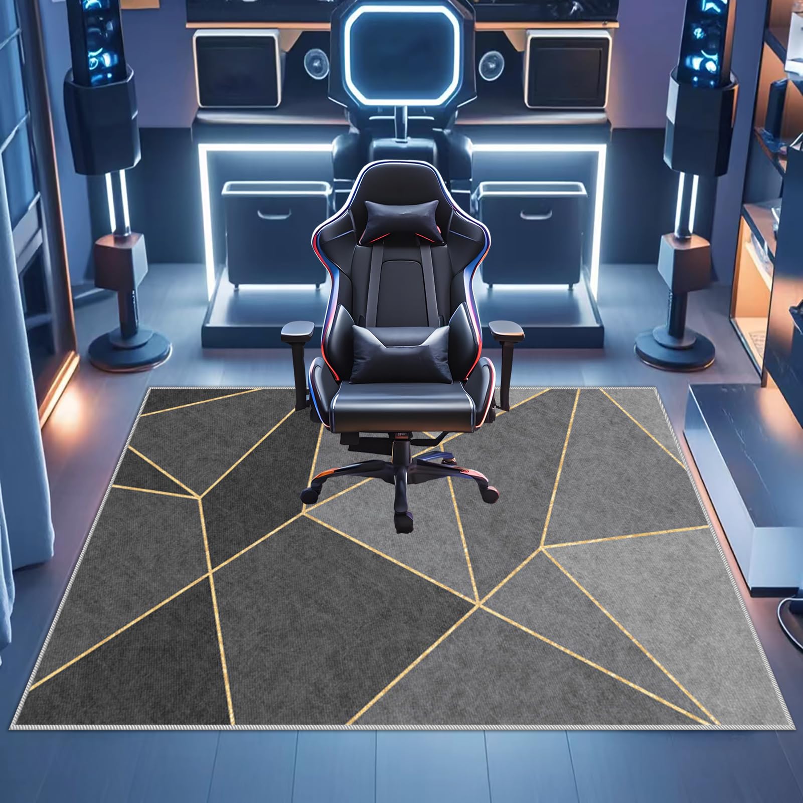 100 x 120 cm Alfombra para Silla de Oficina para Suelos Duros Parquet Laminado y Azulejos Alfombra Gaming Suelo, Alfombrilla Protector Suelo Silla Ruedas, Alfombras de Escritorio