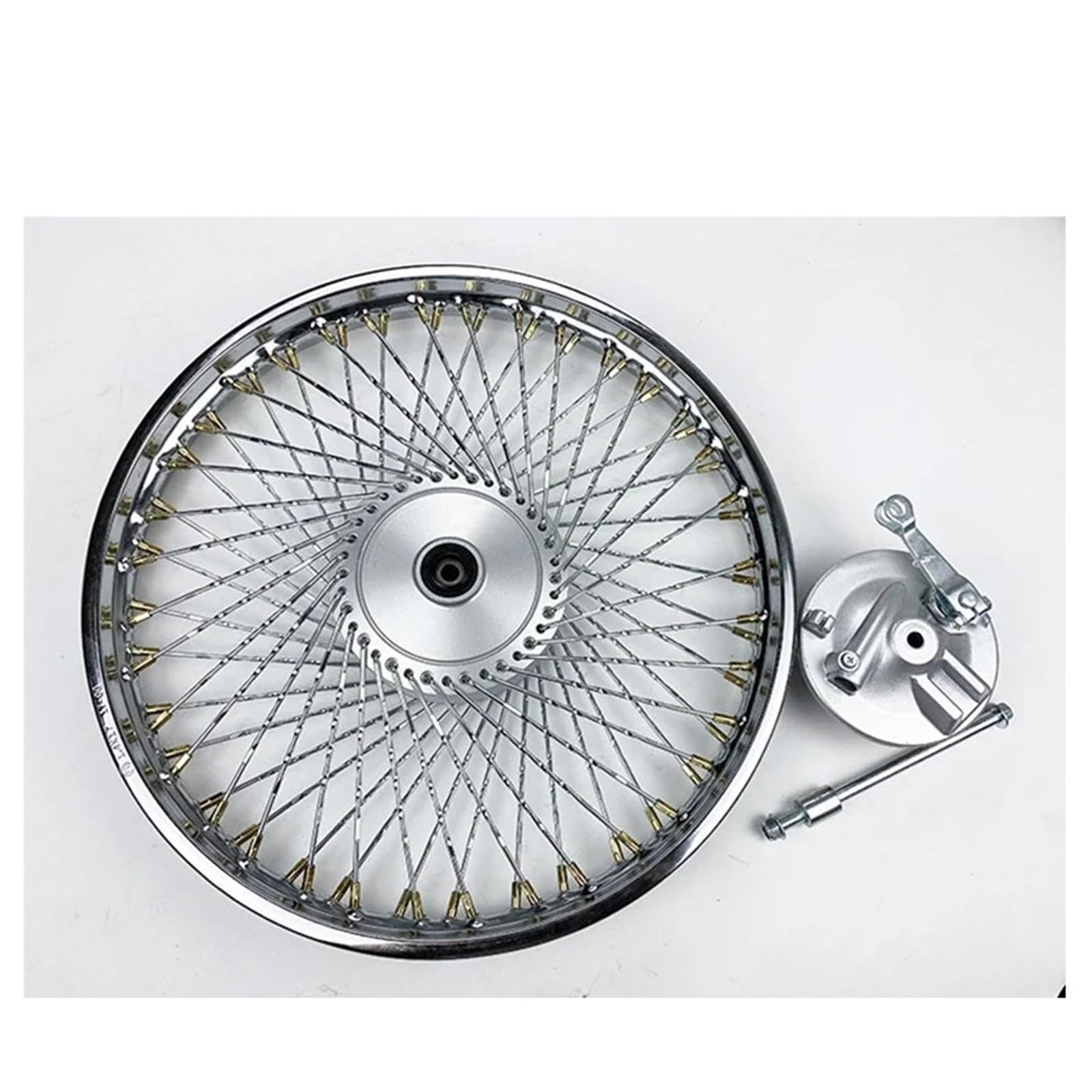Vorderradfelge Passend für JH70 CY80 17 Zoll Motorrad vorne hinten Aluminiumlegierung Radnabe Assy 72 Speichen 1,40 x 17 Räder Motorrad(Front rim assy)