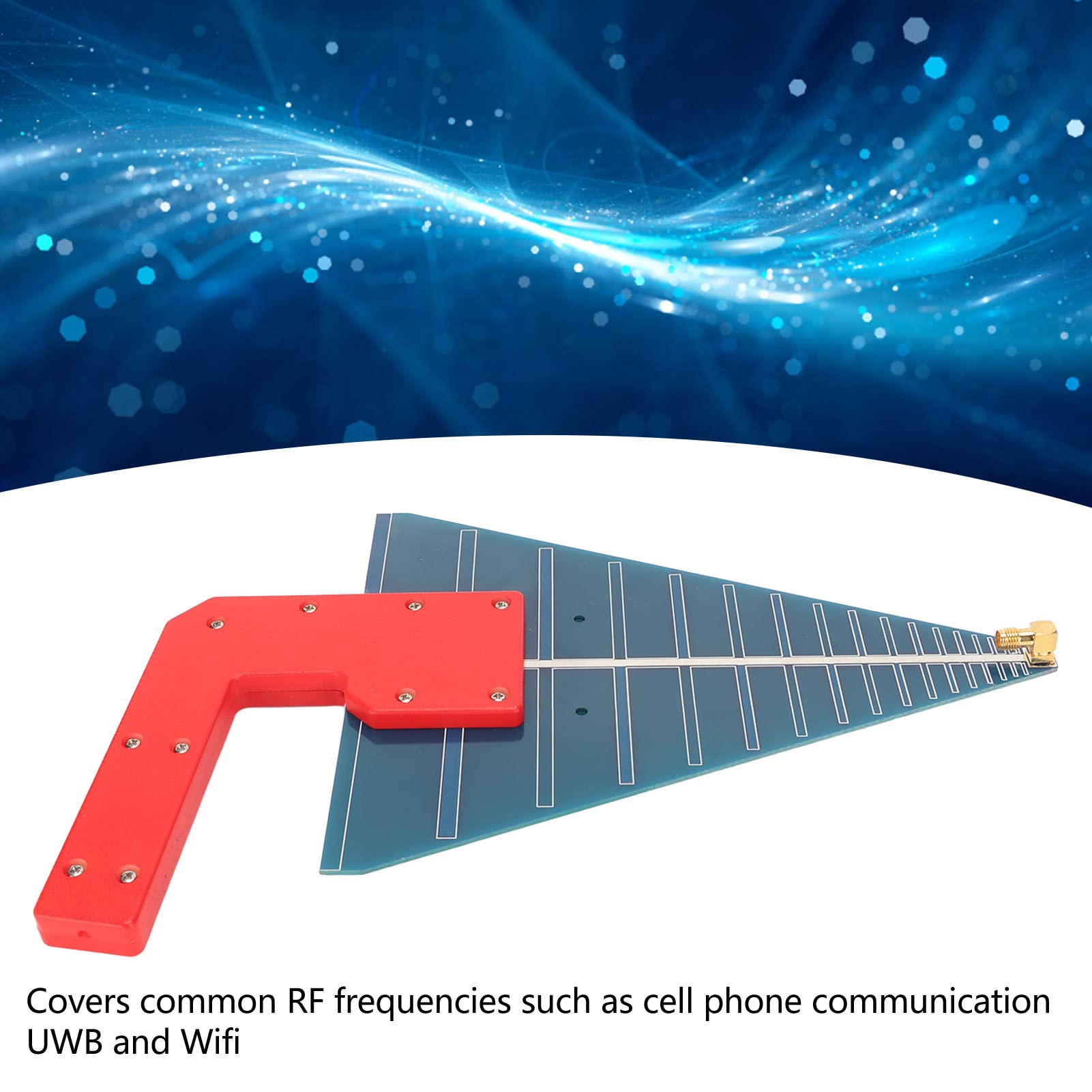 Antenne UWB, 10dB Gain Ultra Wideband Antenne Broadband Polarisation Linéaire Directionnelle 800MHz à 6000MHz Carte de Circuit Imprimé pour SMA K