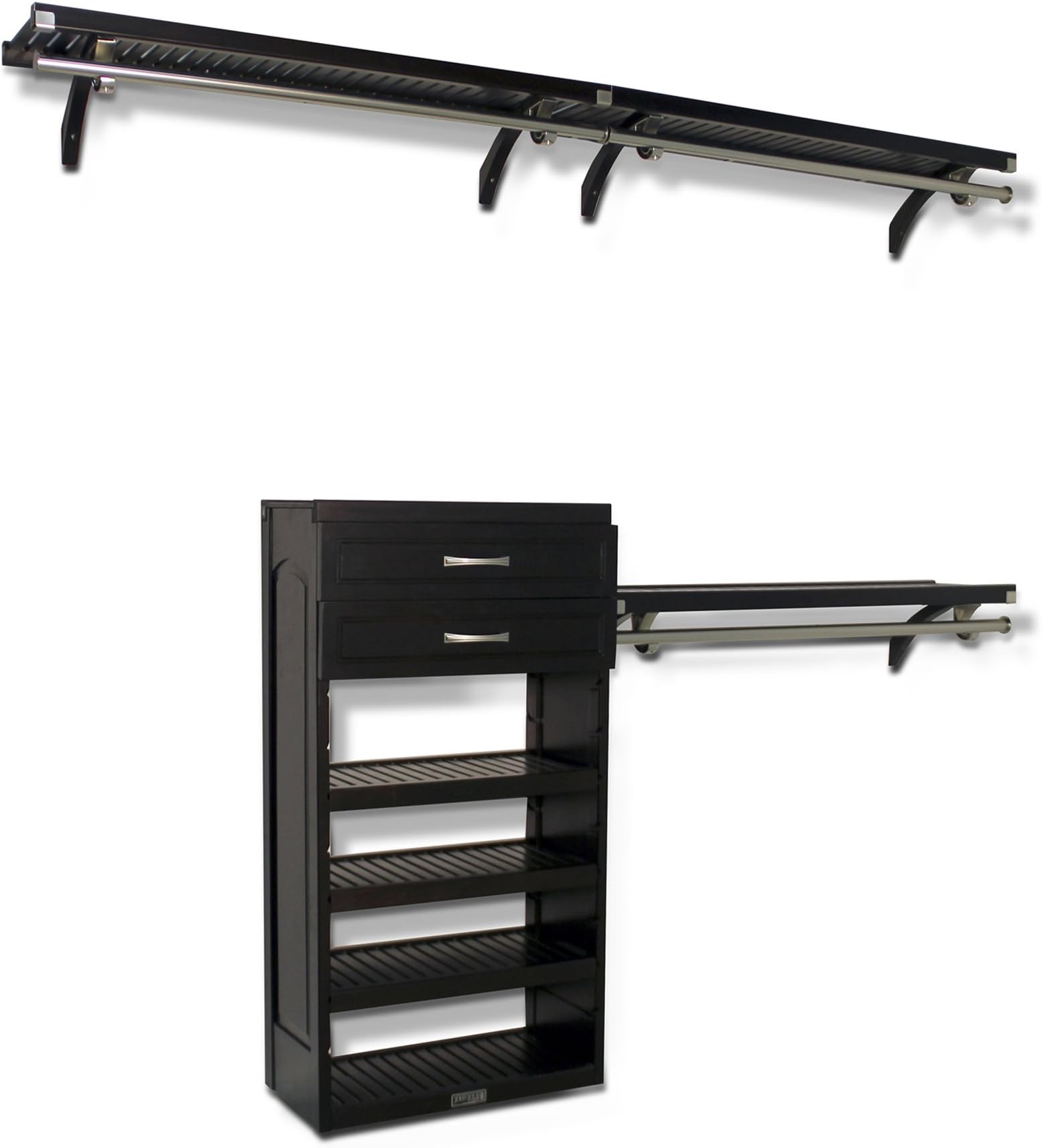 John Louis Home JLH-584 Closet System, 12" deep, Espresso Finish, Piece