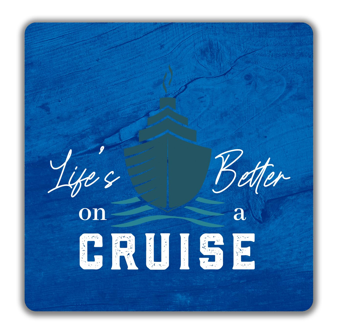 Shopagift Life's Better on a Cruise 2 Pack Coasters Port Holidays Vacation - 9cm x 9cm
