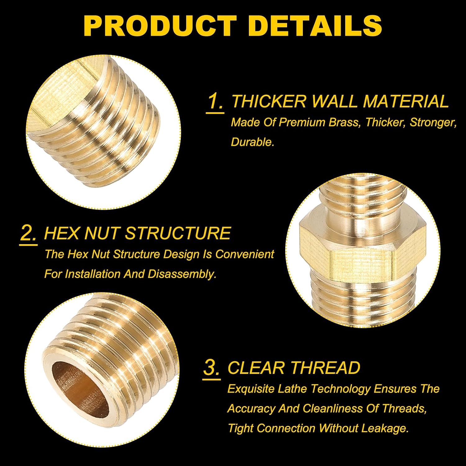 PATIKIL Brass Pipe Fitting, 2 Pcs 1/4SAE 45° Flare Male x 1/4NPT Male Thread Brass Tube Fitting Pipe Connector with Nut for Tubing Adapter Hose Air Conditioner Refrigeration Gas Adapter