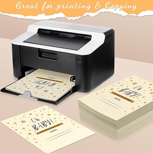 Miniatura 9 de 200 hojas de papel grueso de cartulina Kraft de 8.5 x 11 pulgadas, papel pesado para impresora de cartulina de 250 GSM, cubierta de 92 libras,