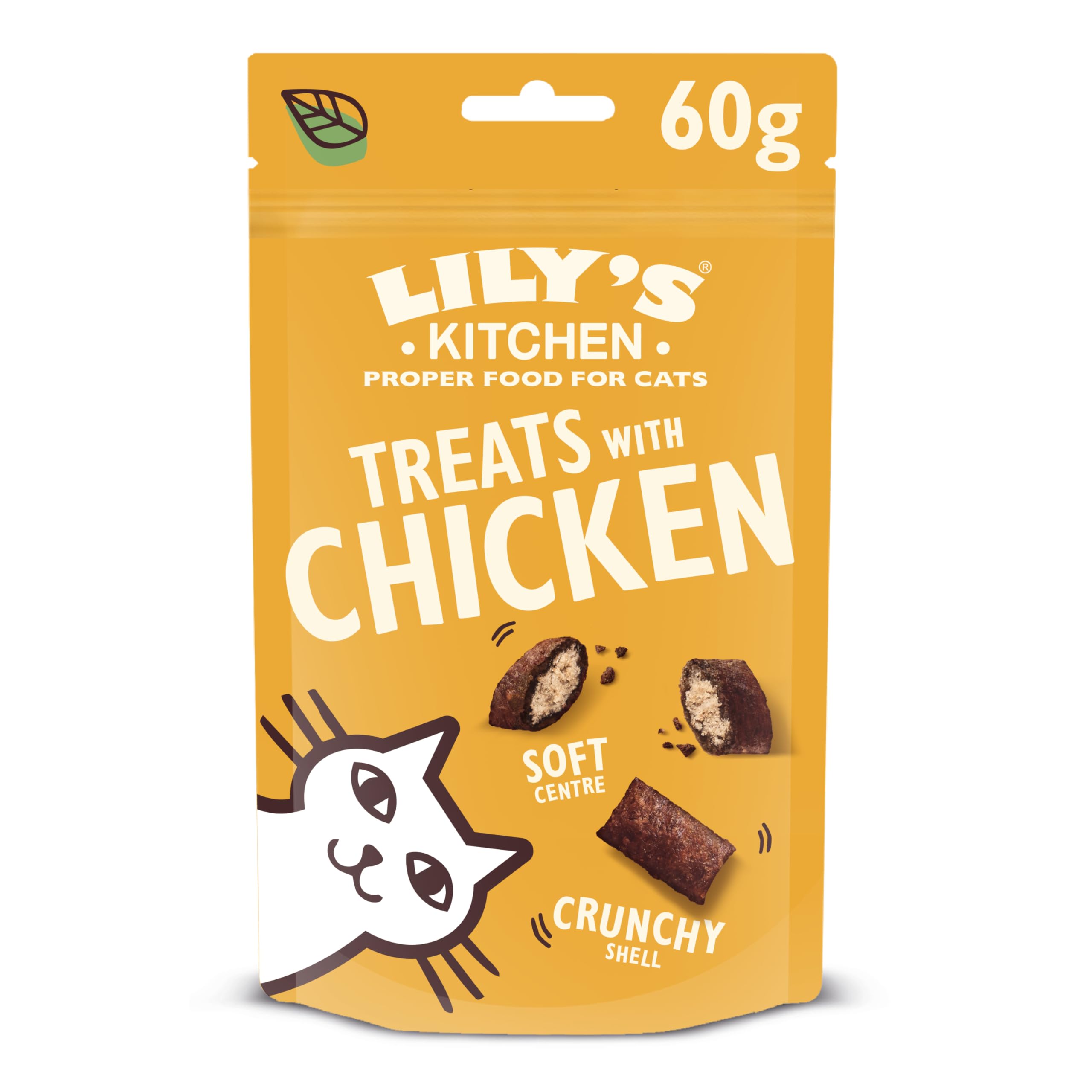 Lily’s Kitchen Snack per Gatti con Pollo, 10 x 60 g – Ricette Senza Cereali, Senza Zuccheri Aggiunti, con Ingredienti Naturali