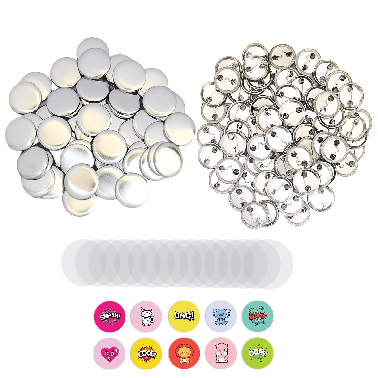 缶バッジ 25点セット Amazon.co.jp: YiiYiiGO 25mm 缶バッジ パーツ 丸形材料 缶