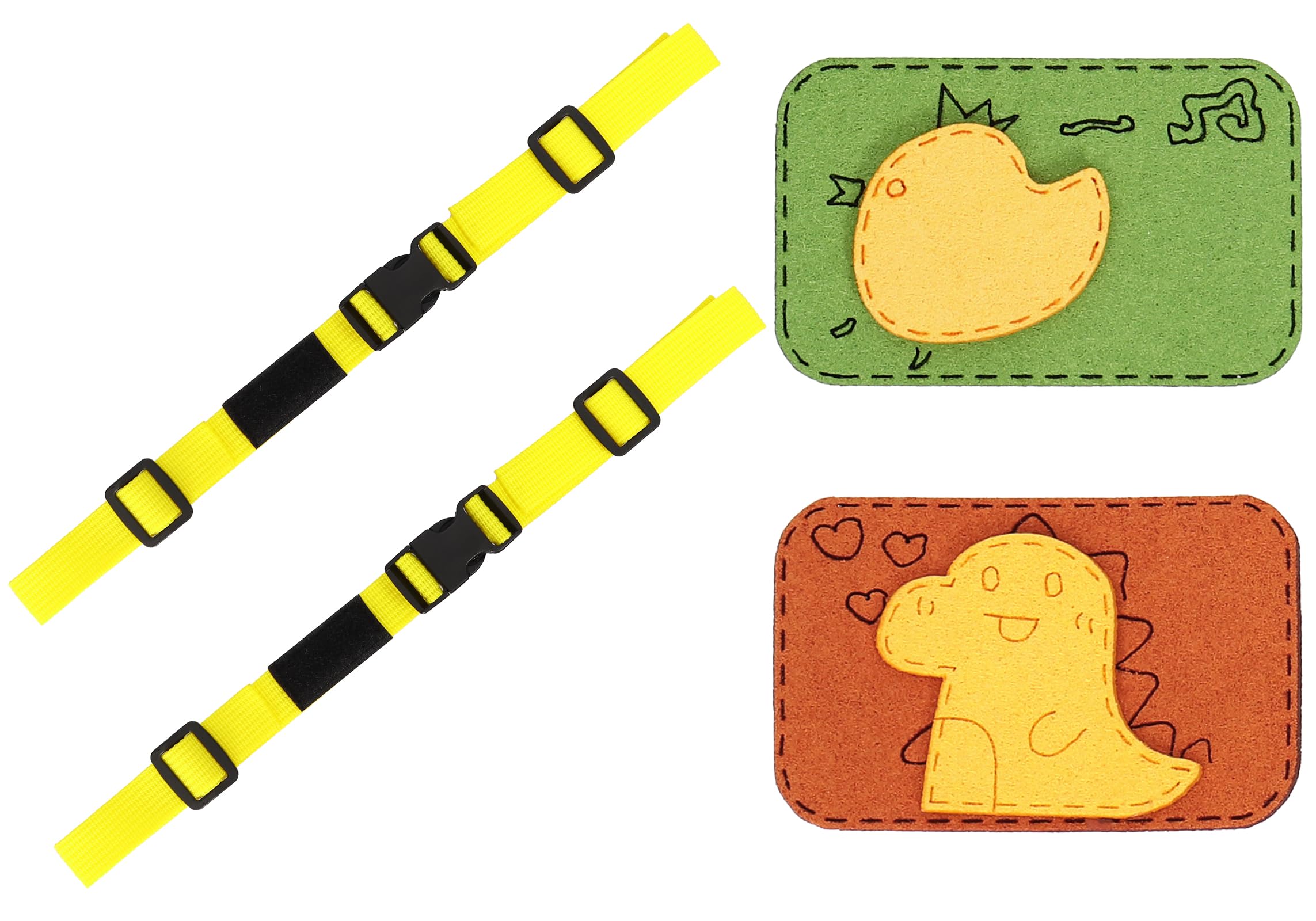 C-ZOFEK Backpack Chest Strap Adjustable Sternum Buckle Strap With Badge Applique 2PCS (Set A)