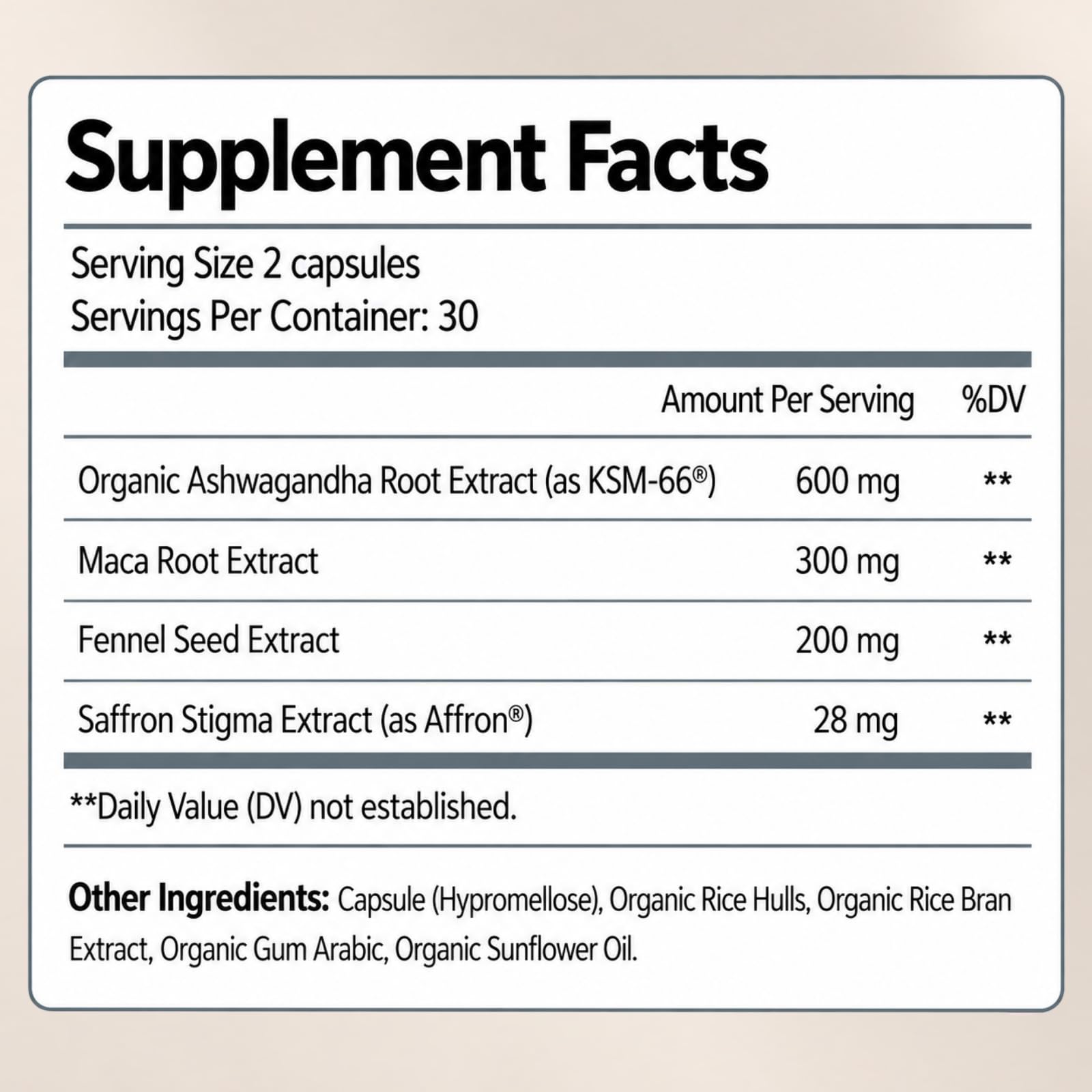 Chaly Menopause Supplement for Women - Non-Hormonal Support for Hot Flashes, Night Sweats, Perimenopause, Mood & Sleep - with KSM-66 Ashwagandha & Affron Saffron - Vegan, 60 Capsules — Amazon image 6