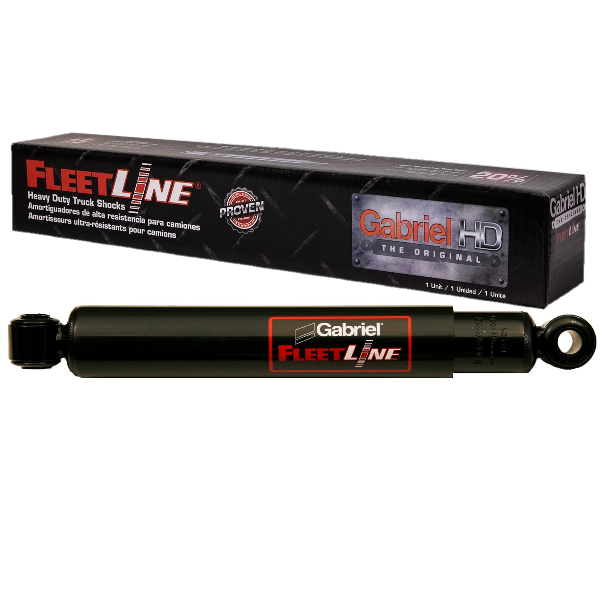 Gabriel 83125 Fleetline Heavy Duty Front/Rear Shock Absorbers for Cascade; Ford; General Trailer Co; Hendrickson; Peerless; Holland; Watson & Chalin