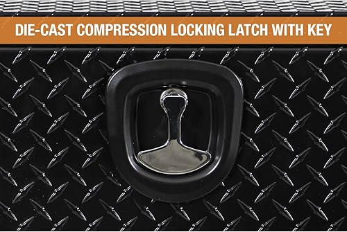 Miniatura 3 de Buyers Products 1725115 - Caja de herramientas de aluminio con banda de rodadura de diamante negro, 18 x 18 x 60 pulgadas, fabricada en los Estados