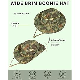 Sun Hats for Men Women Bucket Hat UPF 50+ Boonie Hat Foldable UV Protection Hiking Beach Fishing Summer Safari(1pack-Green Mang Pattern)