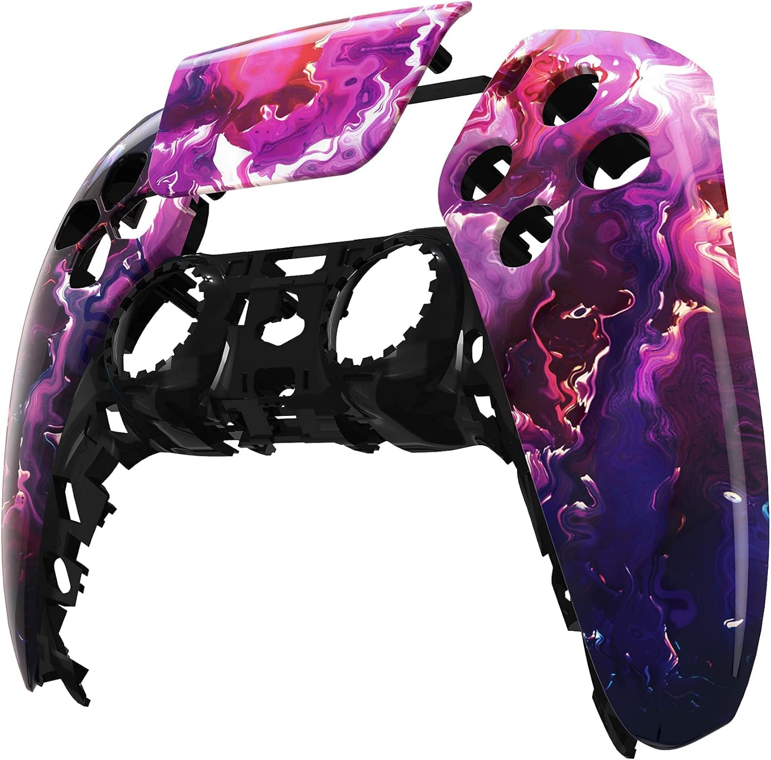 eXtremeRate The Great Wave Touchpad Front Housing Shell Compatible with ps5 Controller, DIY Replacement Shell Custom Touch Pad Cover Faceplate Compatible with ps5 Controller : Video Games