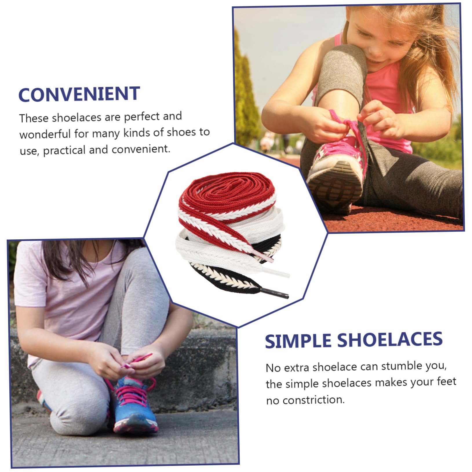 SOIMISS 15pares Flat Shoelace Cordones De Zapatillas Reemplazo De Cintas Anchas Para Calzado Estilo Casual Color