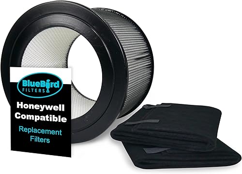 Filtro HEPA de repuesto y kit de prefiltro de carbono para Honeywell 50250 50250-S OEM Número de pieza 24000 (1 HEPA + 2 prefiltros de carbono)