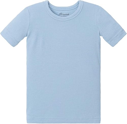 Miniatura 3 de AVAUMA Conjunto de pijama corto para bebés, niños y niñas, ajuste cómodo, acanalado, pijamas para el estilo de la vida diaria