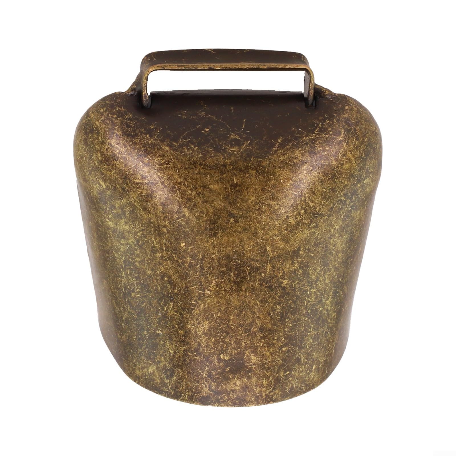 Campanaccio in metallo per mucca, campana per pecora e campana per cavallo per il pascolo del bestiame – Campana da fattoria in ferro rumorosa con suono a campana, finitura bronzo/rame rosso/oro