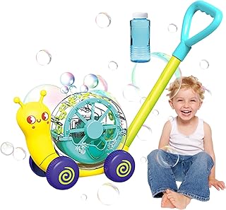 Bubble Lawn Mower - Electric Bubble Bower for Kids | Snail Shape Gardening Push Toys, Bubble Blower Maker for Kids Birthday Gifts, Outdoor Toys, Babies Activity Walker Pareks