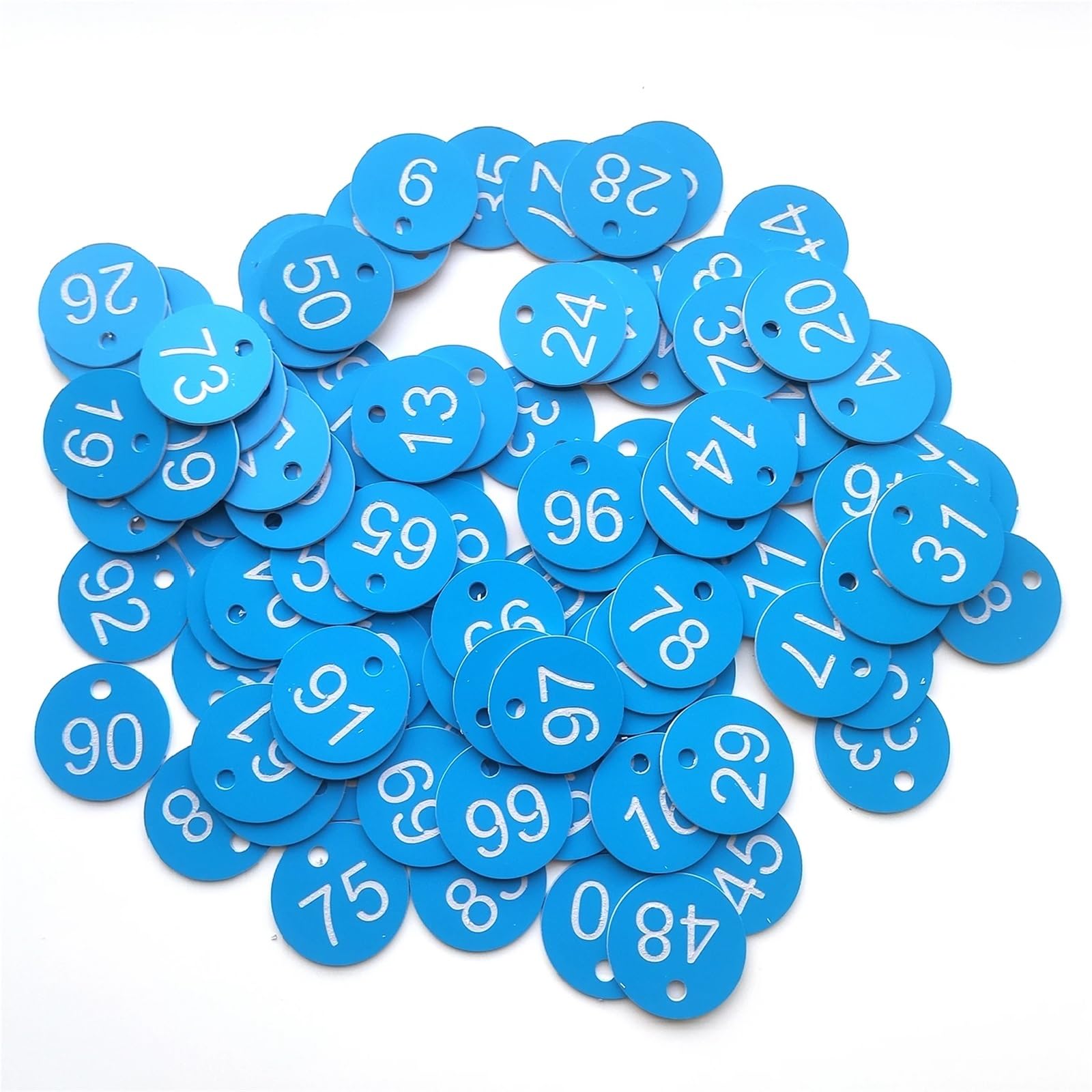 GPDNBIEU Numbered labels, Plastic Number Tags 1000 pcs 1-1000 Multicolor(1-1000 Skyblue White)
