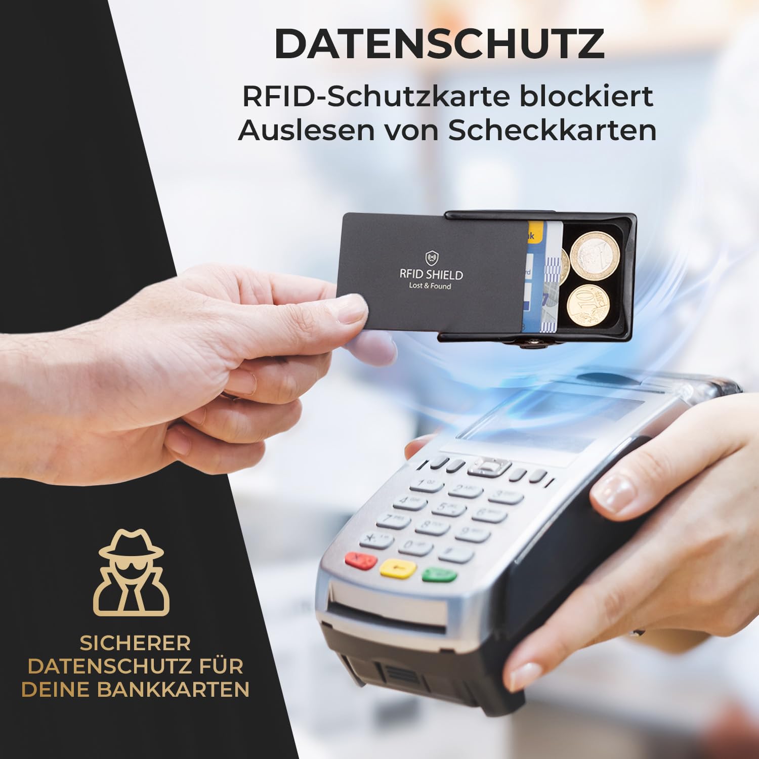 ZNAP Airtag Wallet aus Premium Leder | Kreditkartenetui Herren | Geldbörse Herren | RFID-Blockierung & Slim Wallet