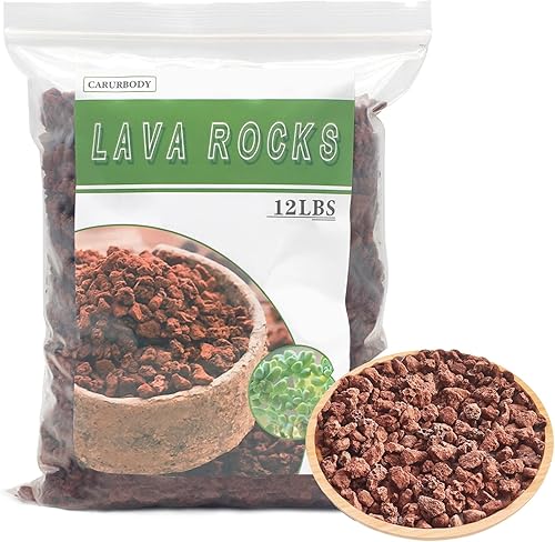 Rocas de lava roja para plantas, 100% roca volcánica pura, sin tintes ni productos químicos, el mejor aderezo para plantas suculentas de cactus,