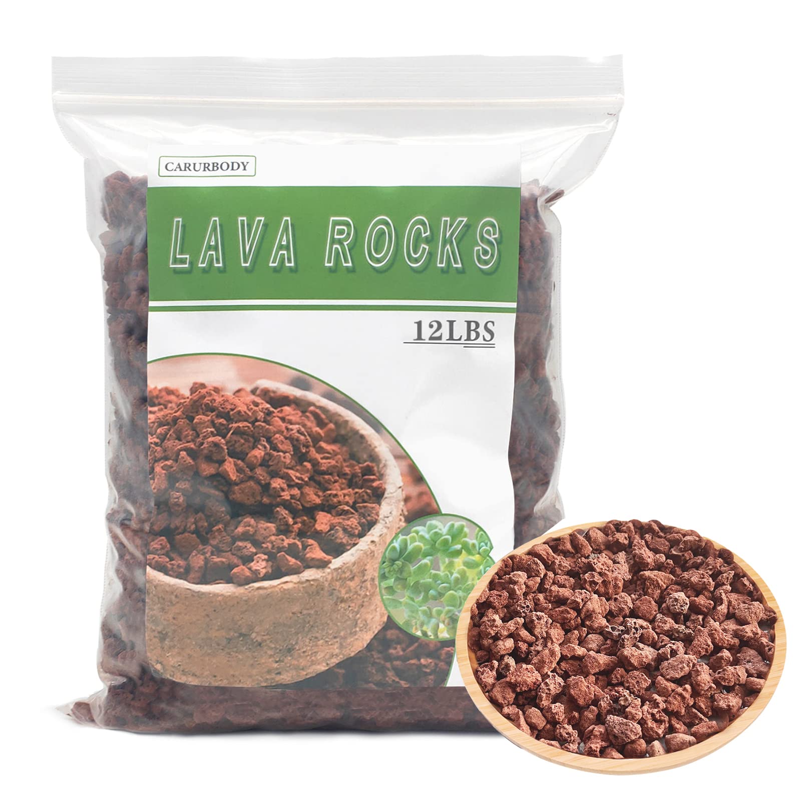 Amazon.com : CARURBODY Red Lava Rocks for Plants -100% Pure Volcanic ...
