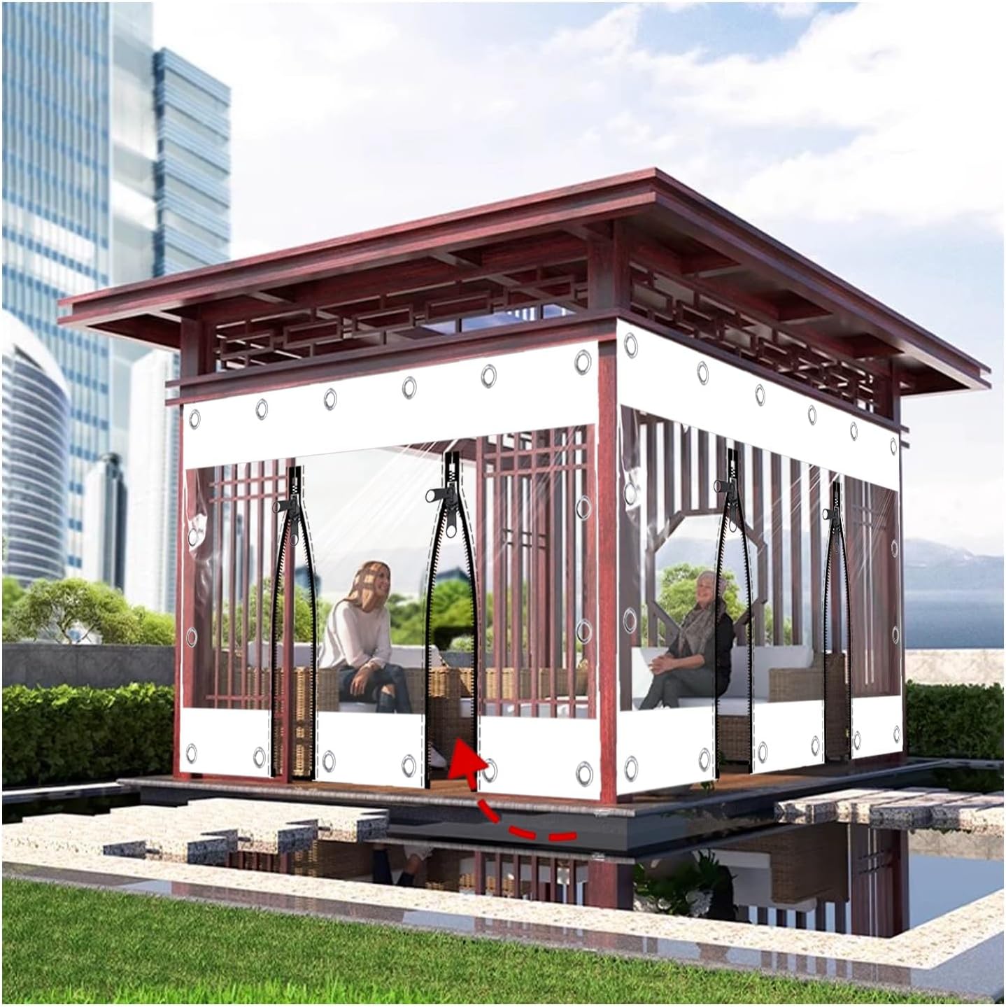 LEMAX モジュラー広場の噴水 Demo of Lemax Village Square Fountain