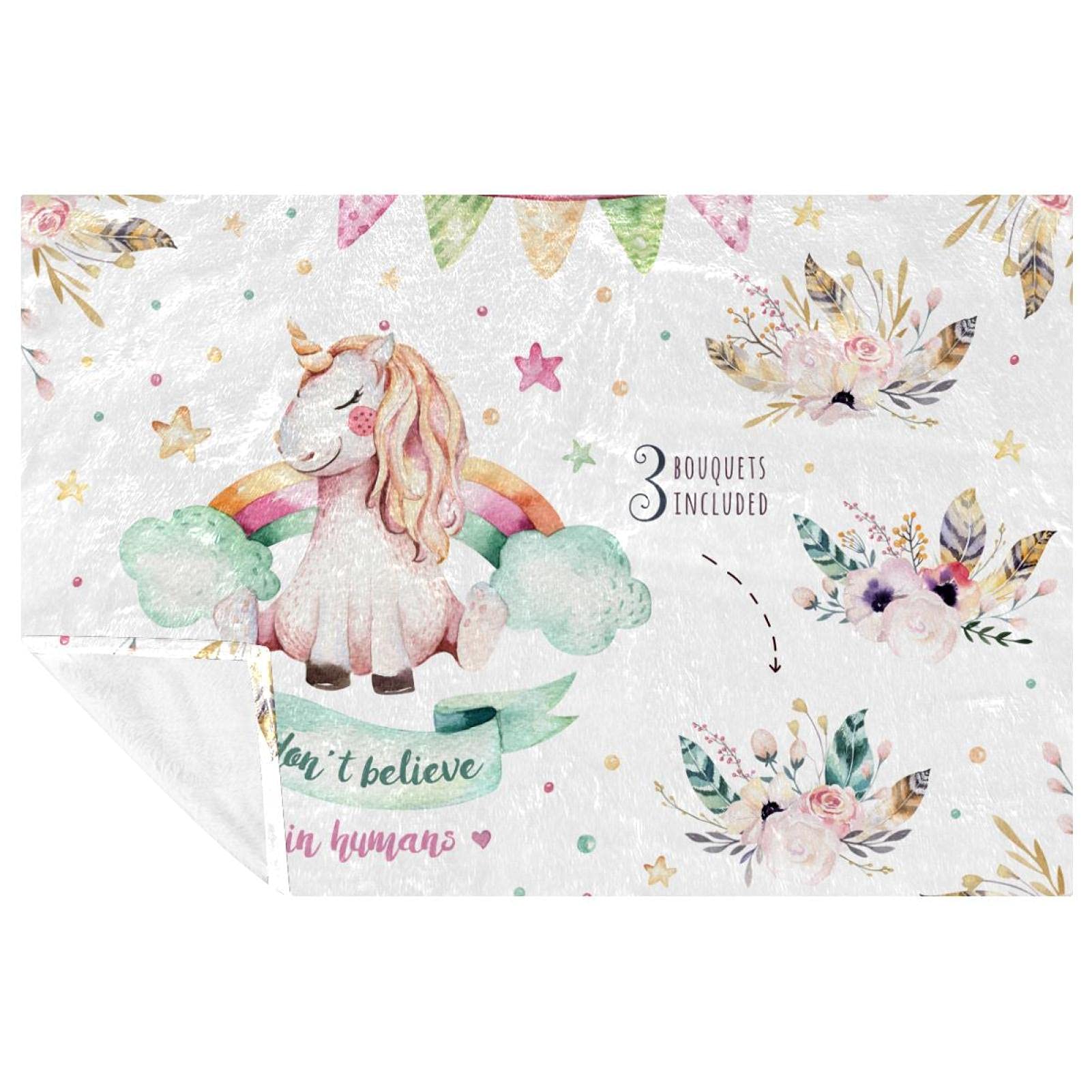 Couverture douce et chaude imprimé floral pour une isolation thermique parfaite en camping