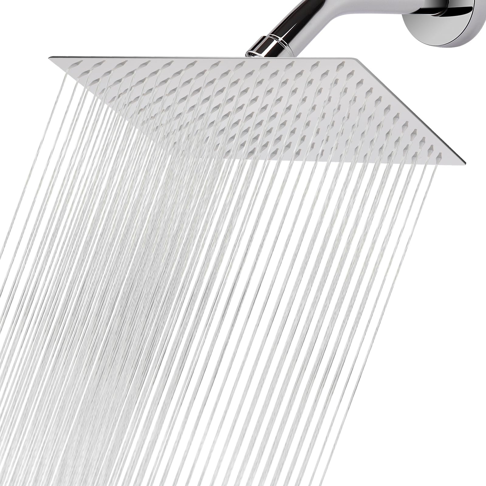 NearMoon Rain Shower head, High Flow Stainless Steel Rainfall ShowerHead, High Pressure Design, Awesome Shower Experience Even At Low Water Flow (12 Inch Rectangle, Chrome Finish)
