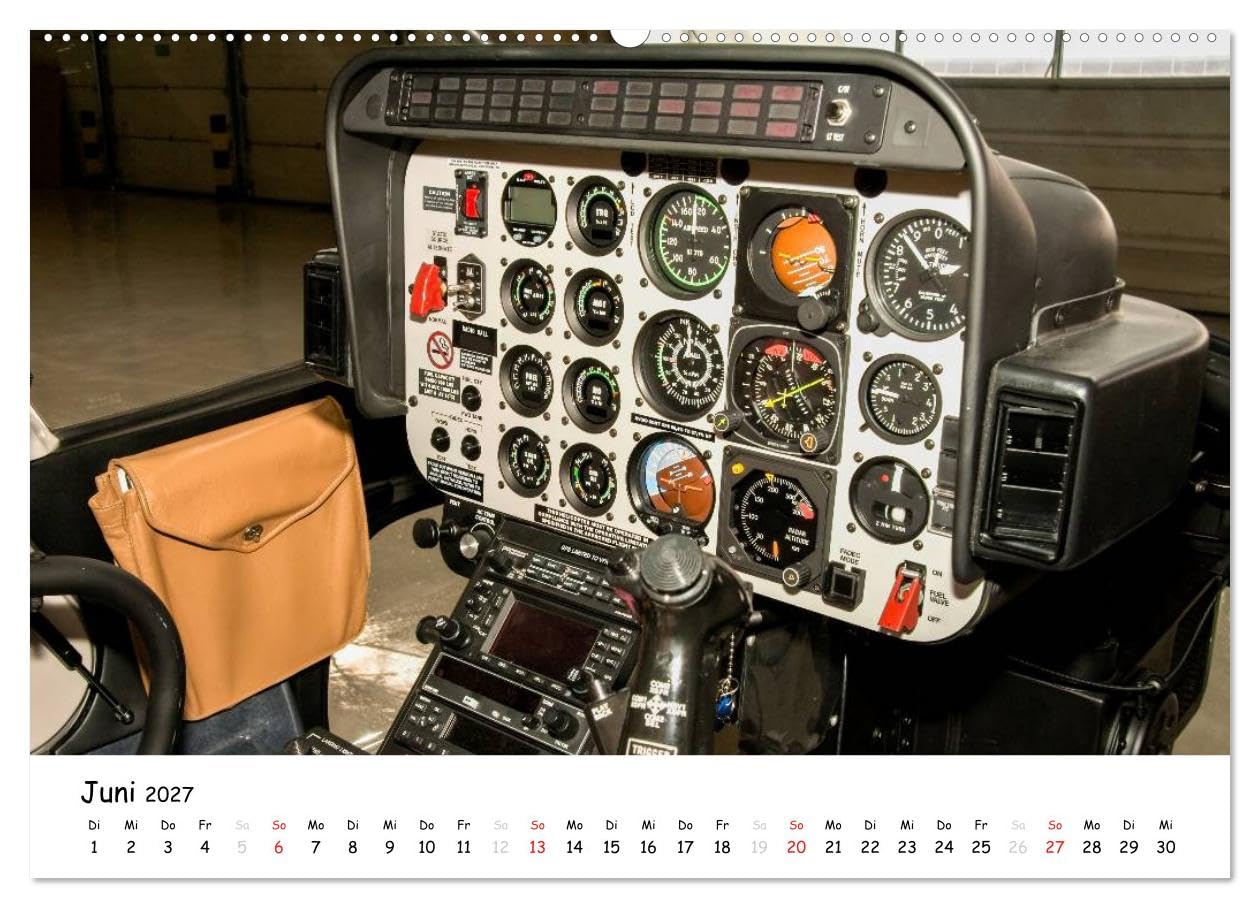 CALVENDO - Flight deck - das Büro (hochwertiger Premium Wandkalender 2027 DIN A2 quer), Kunstdruck in Hochglanz: Entdecken Sie die Flight deck von klassischen und modernen Flugzeuge und Helikopter in