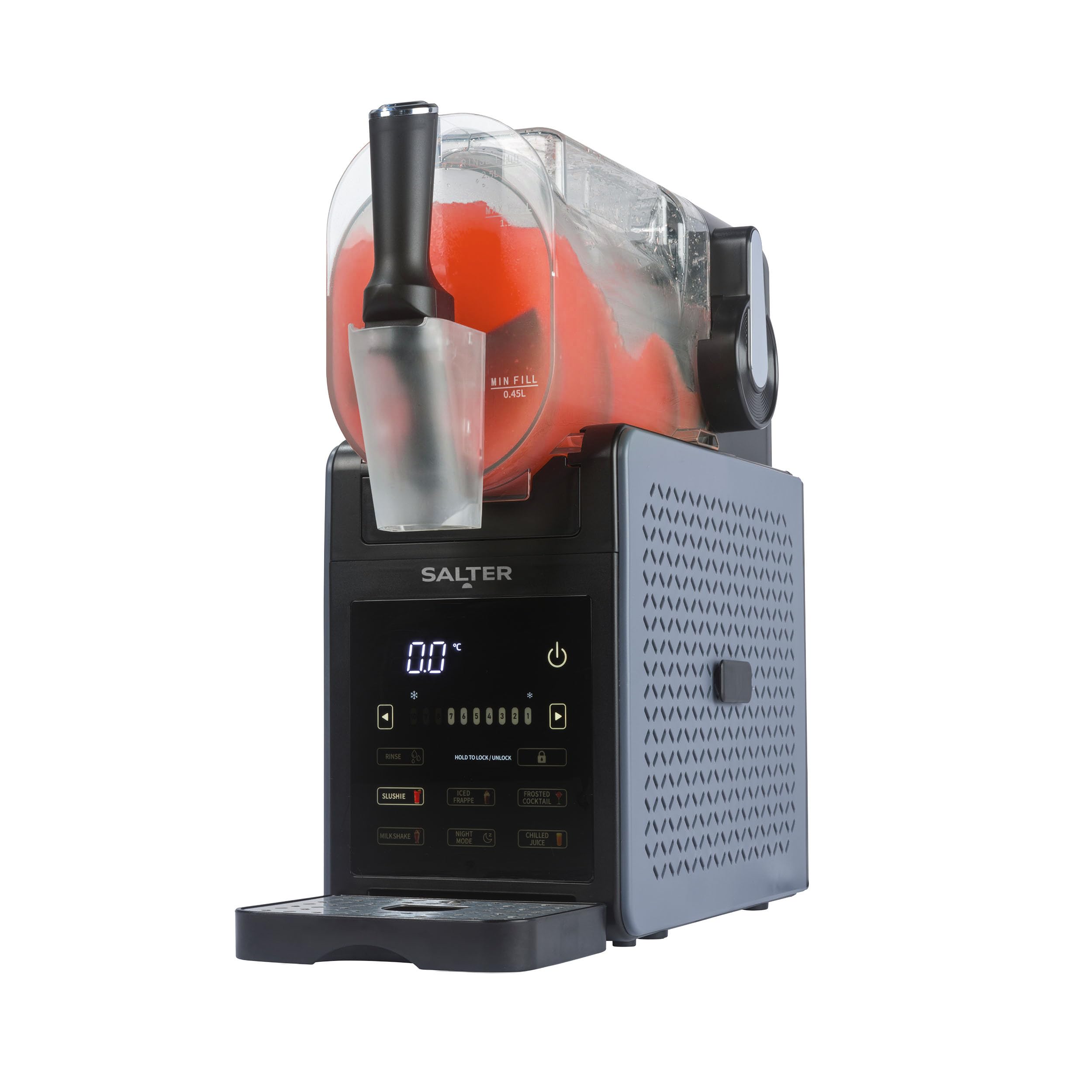 Salter Macchina per granite – Macchina per bevande ghiacciate, cocktail, frappè, milkshake, senza ghiaccio, 5 programmi preimpostati, capacità 2,5 L, mantiene il freddo per 12 ore, 200 W