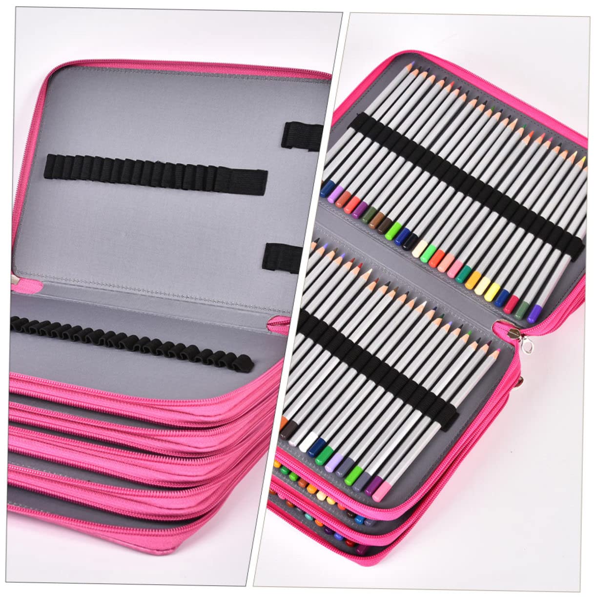 Astuccio Portapenne da Scuola 252 Fori, Grande Capacità, Zip | Decorazioni Scuola, Pu e Poliestere, Portatile, Organizer per Matite e Forniture Scolastiche