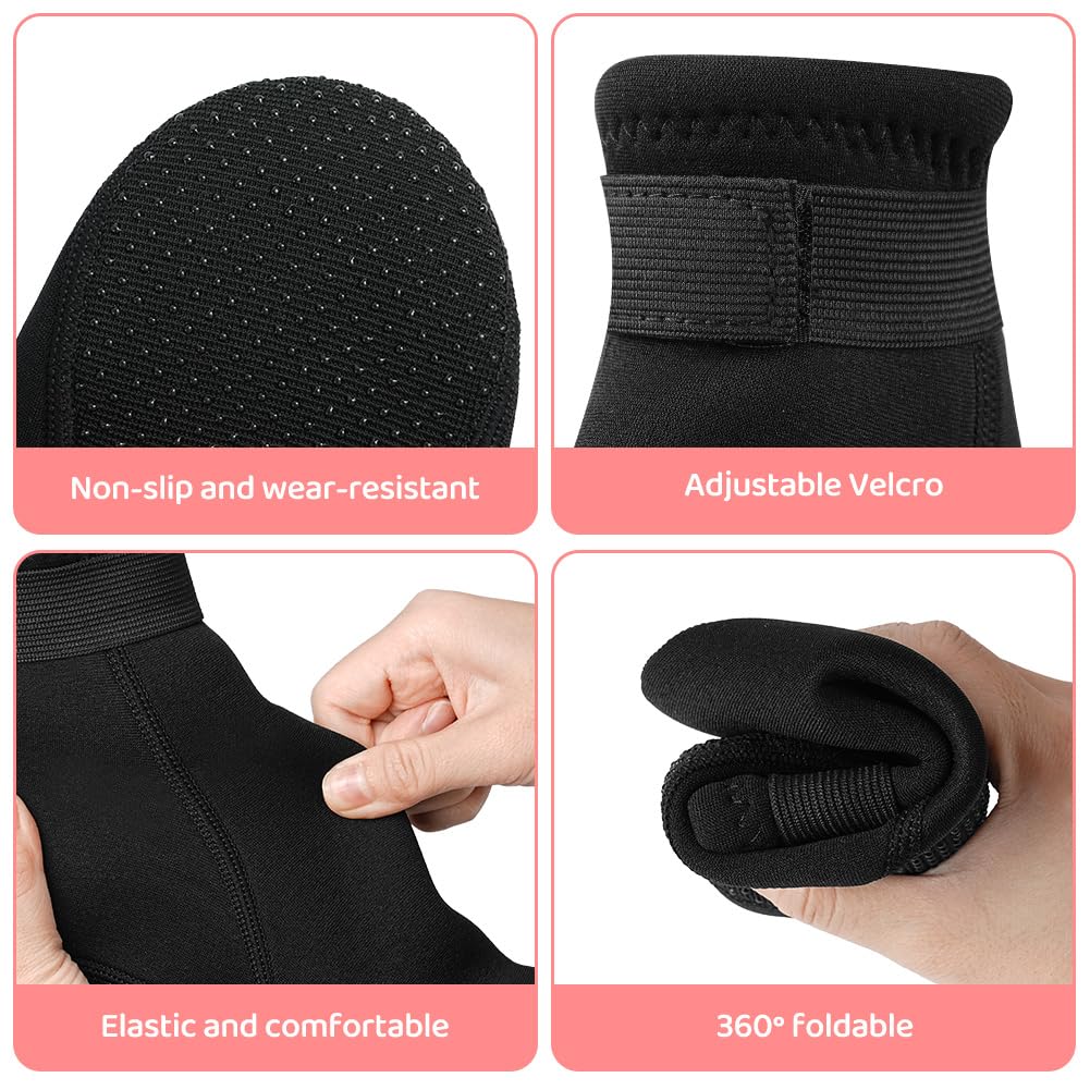 HAGOT Calzari Neoprene Bambini，Calzini da Muta in Neoprene da 3 mm, Calzini Termici per Bambini, Antiscivolo e Antigraffio da Sub per Piscina, Spiaggia, Immersioni e Snorkeling